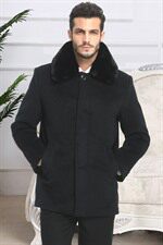 8019休闲商务呢子大衣爸爸冬季加绒加厚大毛领中长款大衣，男装毛呢大衣，星座1216（原钱塘722）