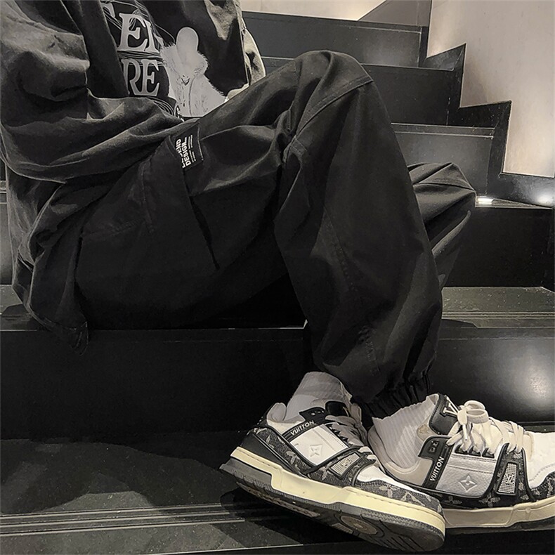 24春款港风工装休闲裤束脚裤男KP213P55,男装休闲裤,星座1204-3