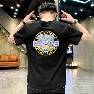 2021夏季新款潮牌个性印花男士潮流短袖T恤男 A436-T633-P25图片