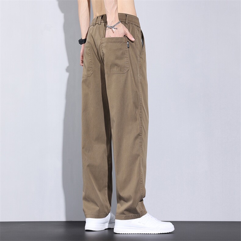 K136-P50夏季新款莱赛尔青少年阔腿裤宽松直筒裤潮流休闲长裤子,男装休闲裤,星座224-1