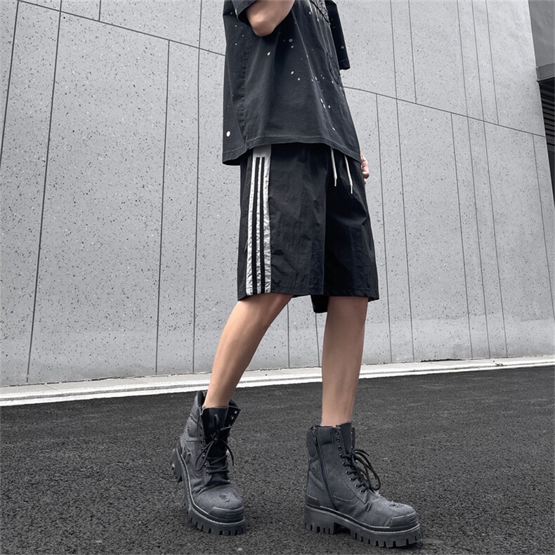 休闲短裤男士韩版潮条纹拼色运动2024夏季新款ins五分裤K5436-P28,男装牛仔裤,星座412-2