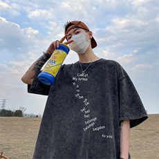 量大优可供抖音视频支持得物品质配合二开美式水洗短袖t恤SX127，男装T恤，电商A486