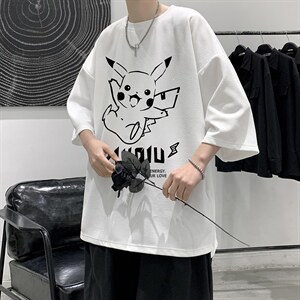 Q11078-P30 春夏季七分袖t恤男大码五分袖男短袖中袖   大皂风图片