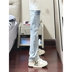 【有货】NZ455HH-特P42冰蓝闪电纹水洗牛仔裤男女直筒裤子，男装牛仔裤，星座1007（原301D）