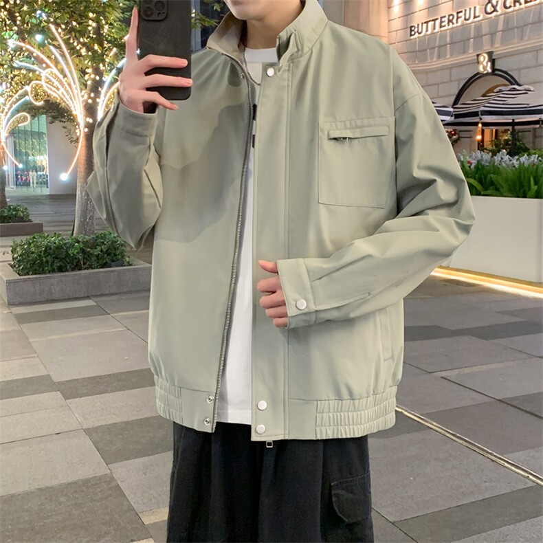 美式复古春季立领棒球服防水休闲夹克工装外套男A406JK3505P75,男装夹克,星座309（原A406）