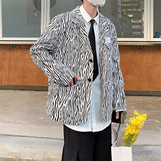 男士高质量斑马纹西装外套X02P57，男装西服，星座1116-2