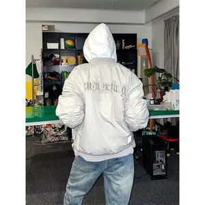 刺绣新款冬季美式大码棒球服加厚百搭男设计胖子高街潮牌宽松外套图片
