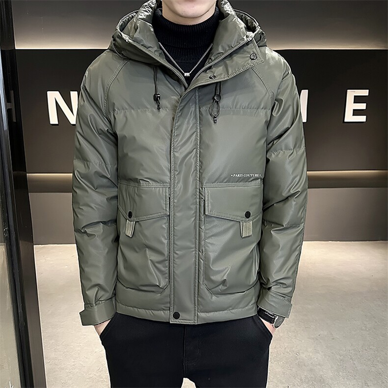 B3533436P195绿色2025年连帽冬季新款男加厚保暖防寒服三防面料,商品下架区,电商B353