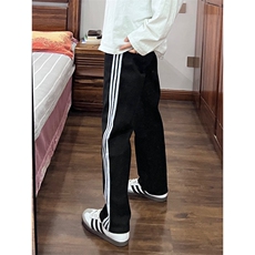 【有货】三条杠裤子男夏季直筒休闲美式高街条纹运动裤WK01CC-P48，女装休闲裤，星座1007（原301D）