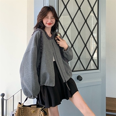 有货2026春木耳花边卫衣外套2C317A-8531-P155-K248，女装短外套，2C317A