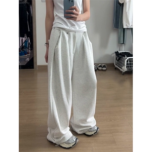 （网图慎用）美式直筒休闲裤垂感宽松拖地卫裤男K24039-特P45控88图片