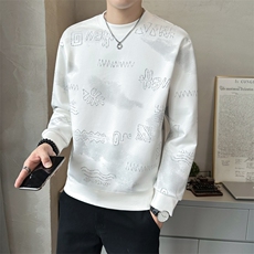 秋季新款圆领卫衣男套头印花帅气百搭上衣服潮流A329-V3331-P85，男装卫衣，电商A329