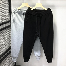 冬季加绒加厚尺码刺绣修身束脚哈伦运动休闲卫裤男9187款P85，男装休闲裤，电商B230
