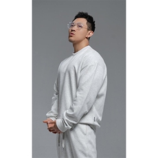 抖音得物高品质二开支持退换26春装美式男宽松曼巴纯色圆领卫衣，男装卫衣，电商A443
