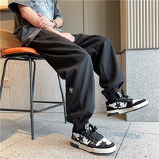 男装休闲裤美式复古纯棉潮牌工装裤高街束脚裤男长GK200-P35，男装休闲裤，星座1109-3