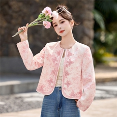 现货现货2026年春季新中式重工刺绣外套，女装短外套，艾仟回(原伊仟回)