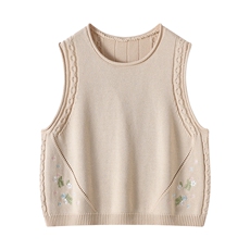 春季新款女士简约百搭时尚套头针织马甲，女装马甲，温伦斯特羊绒