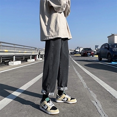 牛仔裤直筒宽松长裤高街ins冬季休闲裤N9008P40，男装牛仔裤，星座1116-2