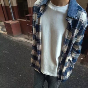 美式复古衬衫男春款慵懒风宽松休闲百搭街头衬衣外套潮图片