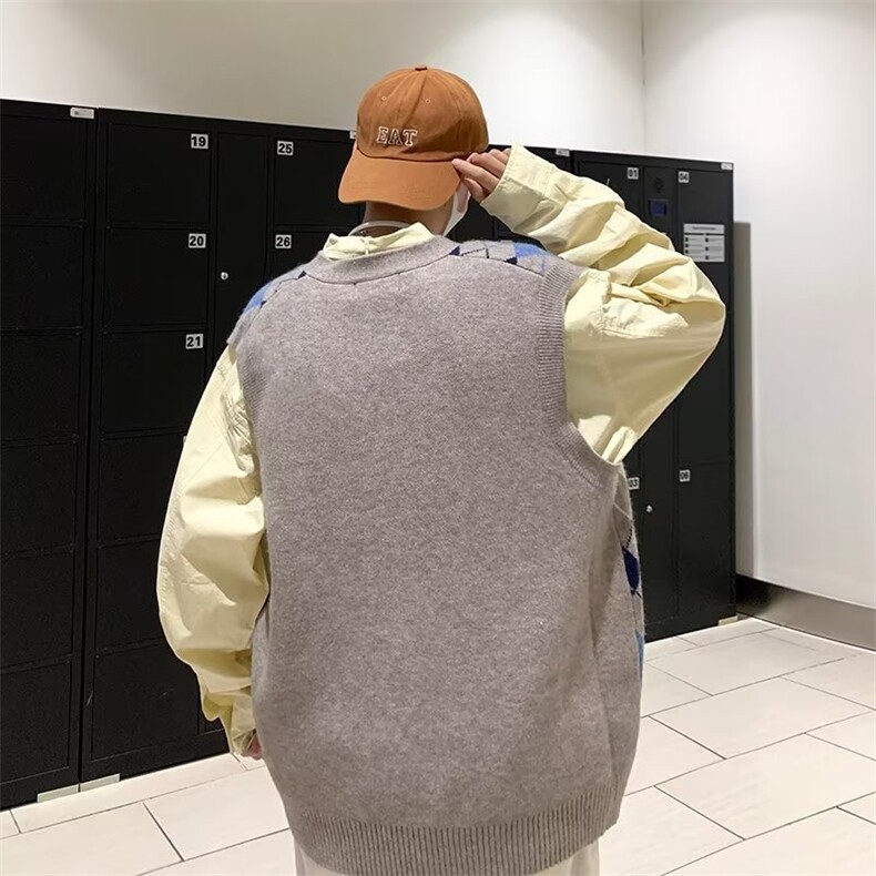 原宿秋季纯色马甲男百搭潮新款宽松型D337P42,男装背心/马甲,星座1116-2