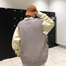 原宿秋季纯色马甲男百搭潮新款宽松型D337P42，男装背心/马甲，星座1116-2