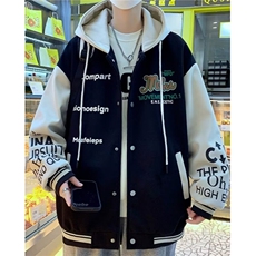 【001】棒球服外套男女春秋季宽松J夹克开衫卫衣A079-JK690-P52，男装夹克，电商A079