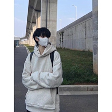 抖音得物品质26春装美式高街曼巴棉古铜两粒扣连帽套头卫衣外套，女装短外套，电商A443
