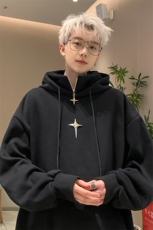 复合牛奶丝假两件加厚连帽卫衣半拉链外套CP42-特P:40控价:88，男装卫衣，电商B371