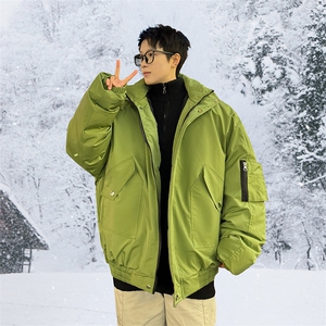 棉服男冬季新款港风宽松连帽棉衣MF9006-P90图片
