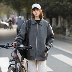 中性风机动皮衣美式潮牌骑行服皮夹克外套二开A406JK3518特P85，男装夹克，星座309（原A406）