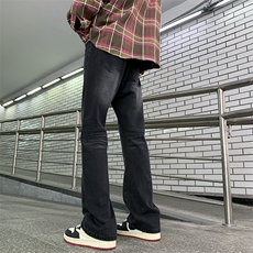 美式复古黄泥做旧微喇叭牛仔裤NK945P60，男装牛仔裤，电商D321