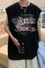 创意字母印花2023夏季港风男装无袖背心/马甲B239-1222-P23，男装背心/马甲，星座514-2(原B239)