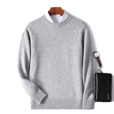 冬季菱形羊绒衫男士半高领加厚毛衣青年商务针织羊毛衫纯色打底衫，男装羊毛衫，绒韵雅