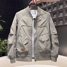 棒球服夹克男2025秋季新款潮牌工装男装美式复古修身飞行员外套男，男装夹克，电商B212（原钱塘6029）