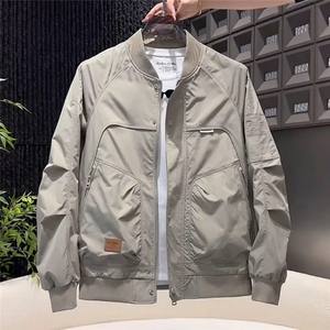 棒球服夹克男2025秋季新款潮牌工装男装美式复古修身飞行员外套男图片