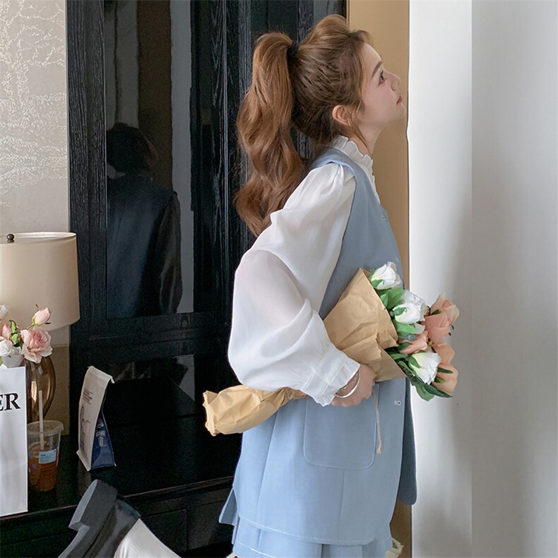 现货新款马甲百褶裙裤两件套25021P155K228,女装套装/套裙,2D035