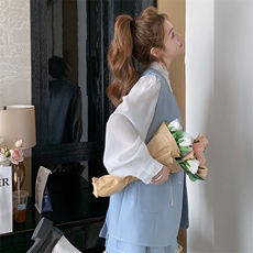 现货新款马甲百褶裙裤两件套25021P155K228，女装套装/套裙，2D035