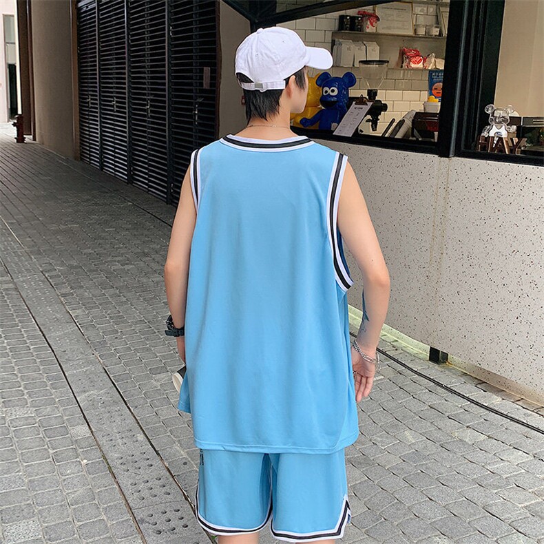 2023夏季新款港风外景大码休闲运动套装M-5XHQ21304-P50,男装休闲套装,电商A022