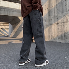 美式vibe风裤子ins高街牛仔裤男直筒裤X5591-桥洞图-P60-限78，男装牛仔裤，电商A061-1