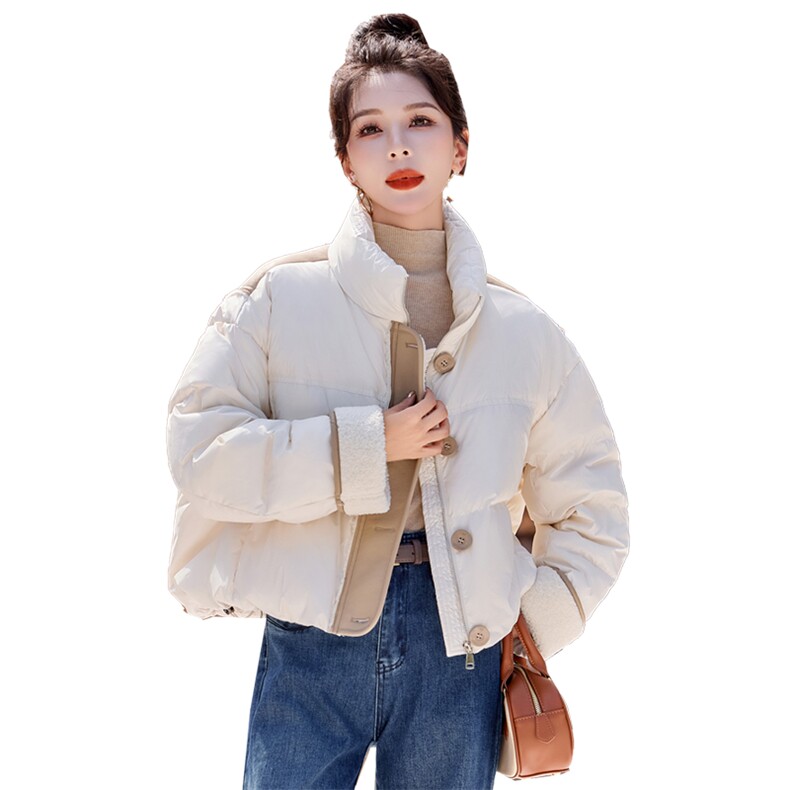 新款冬季时尚潮流女装羽绒服女保暖轻薄显瘦短款外套百搭显高显瘦设计,女装羽绒服,浪花E族（衣布洛）