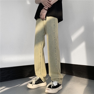 美式ins高街暗黑牛仔裤刺绣直筒裤子A061-1-JM1724-P65控88图片