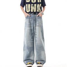 2026春季新款闪电纹牛仔裤xz906-1-K1302特价P45控88，男装牛仔裤，星座906-1（原电商a316-2）