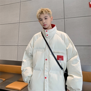 特95控158168冬设计感拉链立领面包棉服情侣棉衣外套男MY242图片