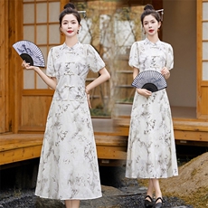 新中式国风套装女2024夏季新款高级感淡雅禅意今年流行漂亮两件套，女装套装/套裙，妙形