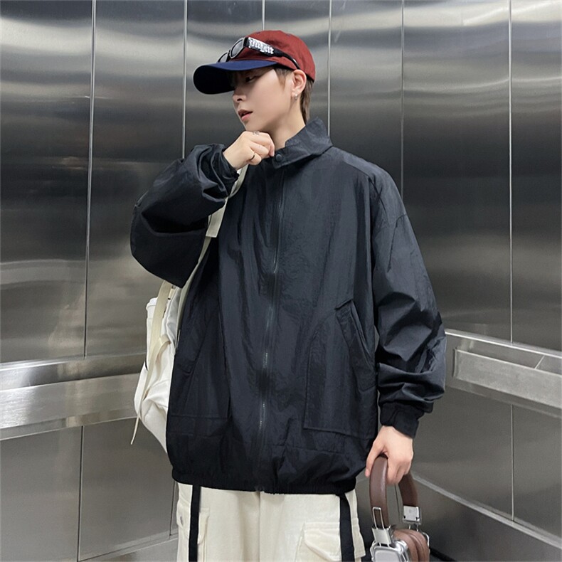 2024夏季薄款防晒衣男士韩版潮流宽松百搭ins宽松外套W5810-P43，男装防晒衣，星座412-3