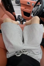 B221美式ins高街宽松条纹休闲短裤五分裤LK25556-特P28控49，男装休闲裤，电商B221