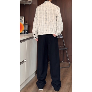 TZ26232609/P120短款小香风外套休闲裤套装男西服夹克西裤两件套图片