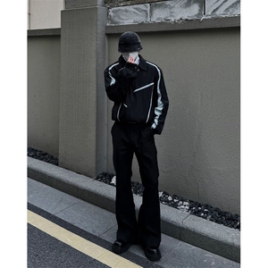 自家图，博主风cleanfit外套男短款撞色美式飞行员夹克JK2403-P85图片