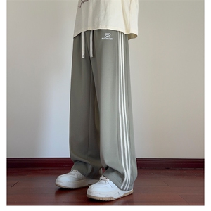 X416b-1-KL906-特P40控58休闲侧边条纹三条杠港风秋季秋冬运动裤图片