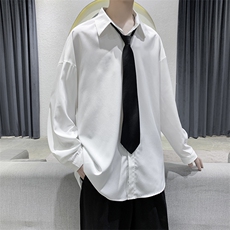 紫色冰丝衬衫男长袖夏季薄款高级感潮牌纯色西装内搭衬衣oversize，男装衬衫，电商D312-1